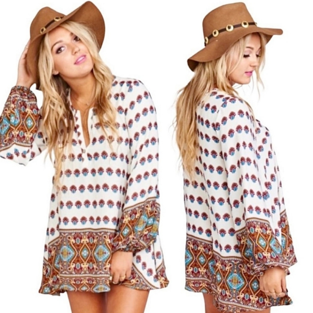 Show Me Your Mumu Jamie Boho Tunic Shirt Or Dress Size Small